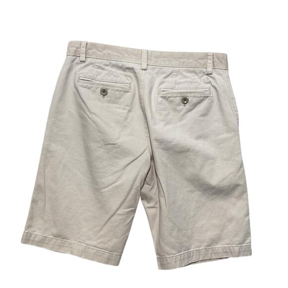 Banana Republic Men's Basic Short 30 Beige Cotton Chino Flat Front Casual Preppy - Picture 3 of 8